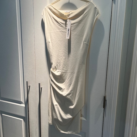 DKNYC Off-White Ruched Dress - Picture 2 of 8